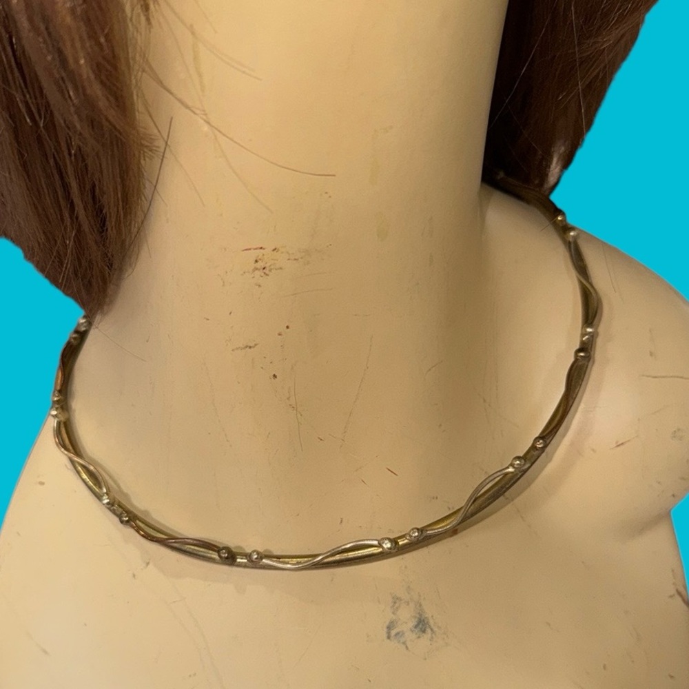 GOLD‎ TONE METAL CURVY VINTAGE CHOKER